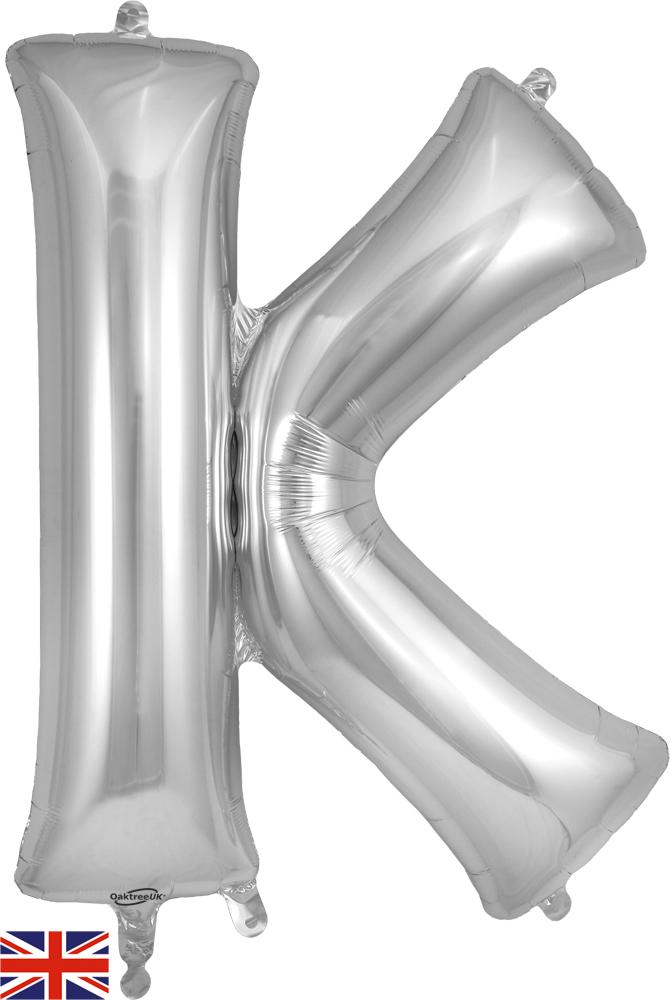 Giant Silver K Foil Balloon