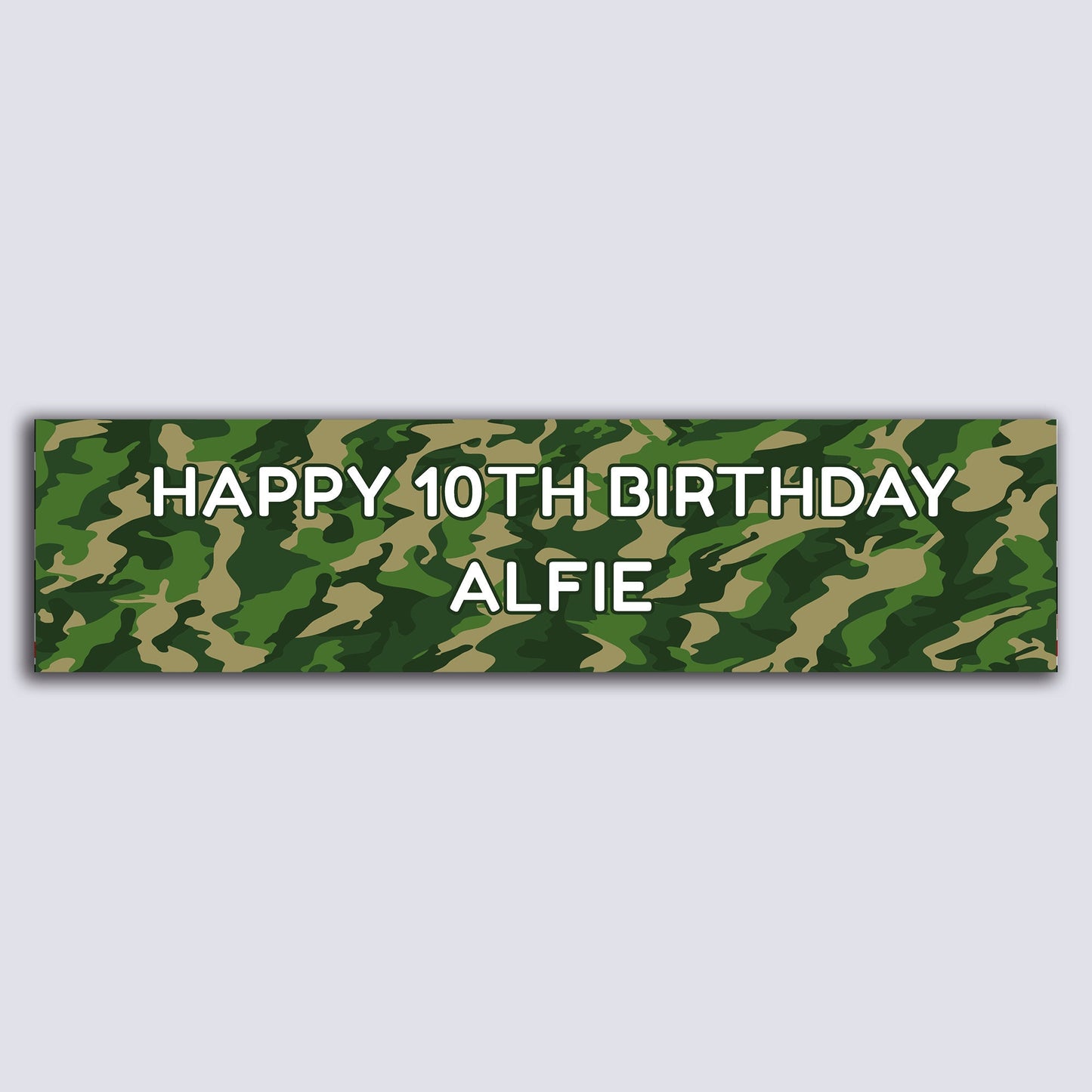 Personalised Banner - Camouflage - Paper or Vinyl