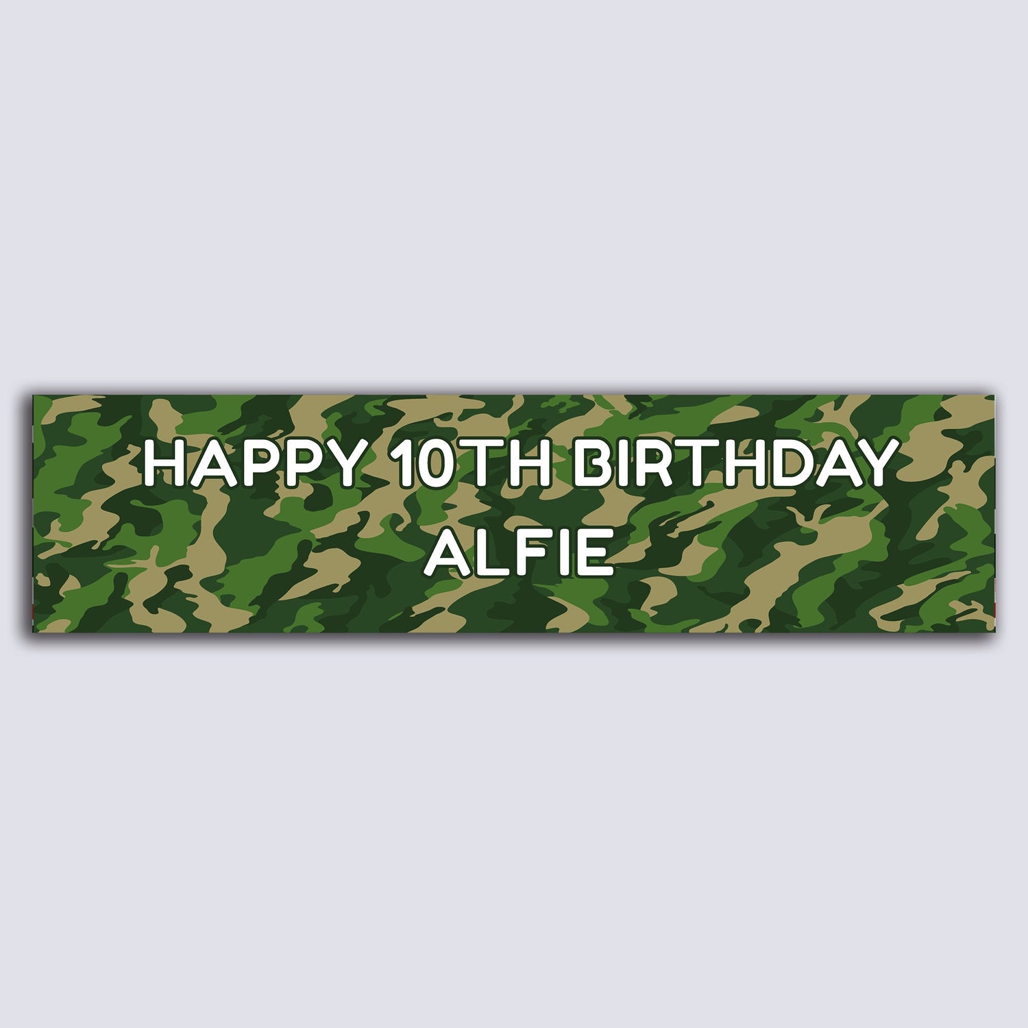 Personalised Banner - Camouflage - Paper or Vinyl – Picnic and Party UK