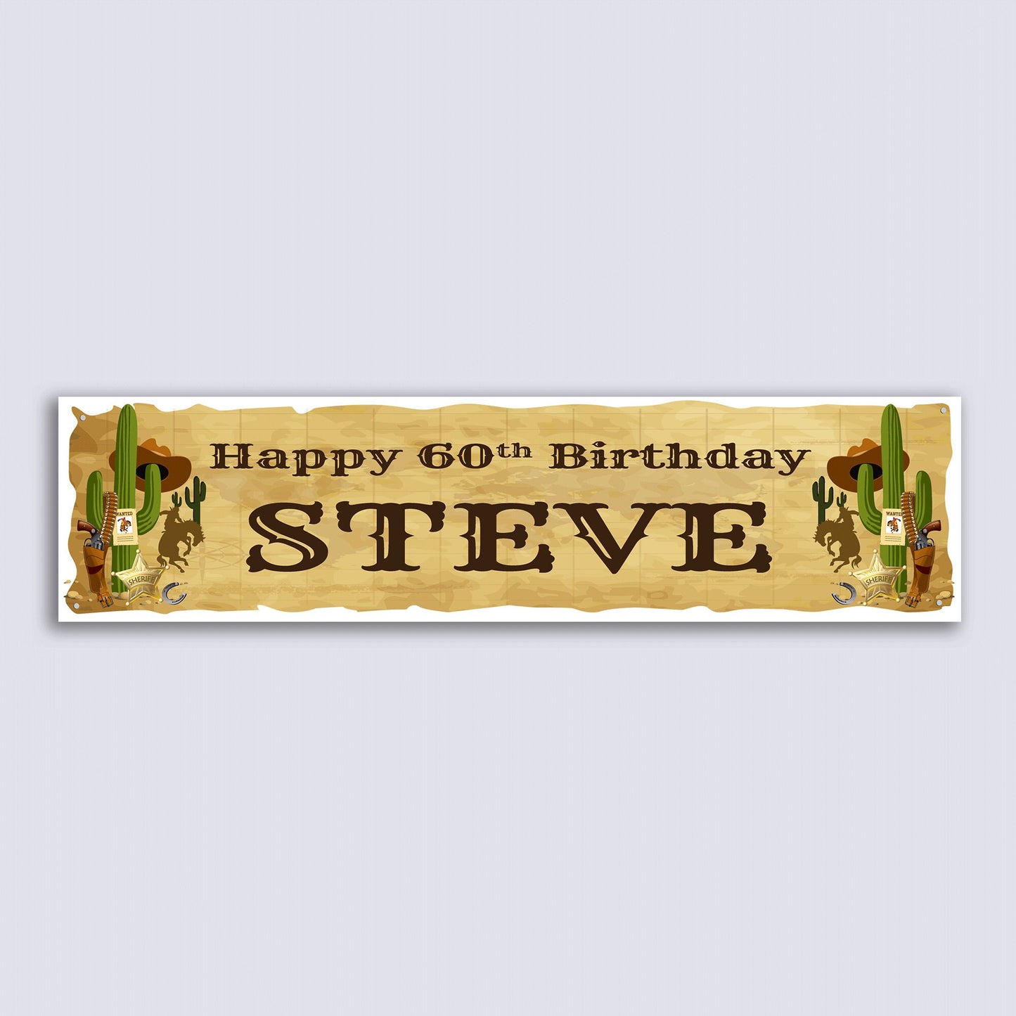 Personalised Banner - Wild West - Paper or Vinyl