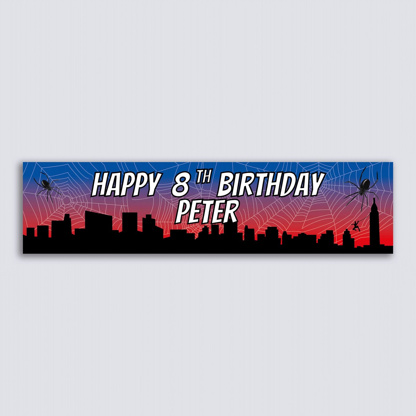 Personalised Banner - Spiderman - Paper or Vinyl