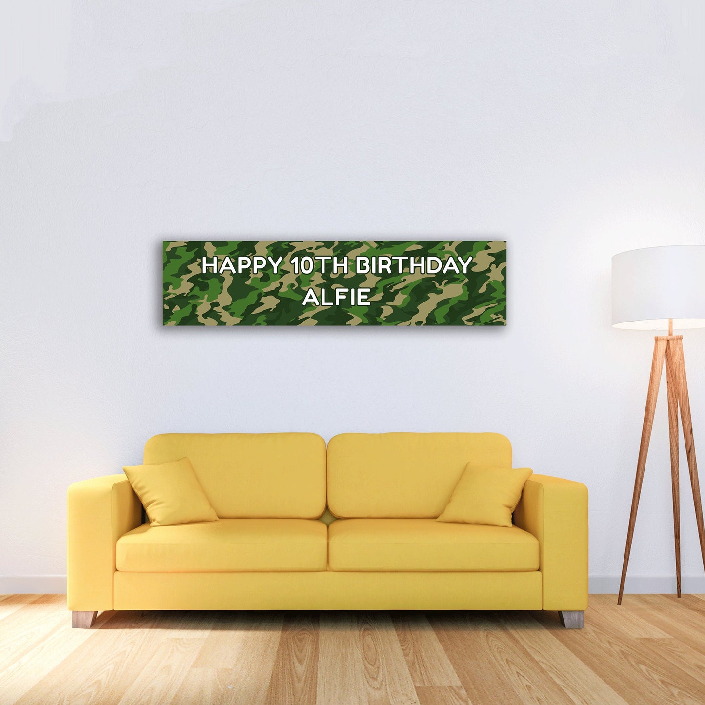 Personalised Banner - Camouflage - Paper or Vinyl