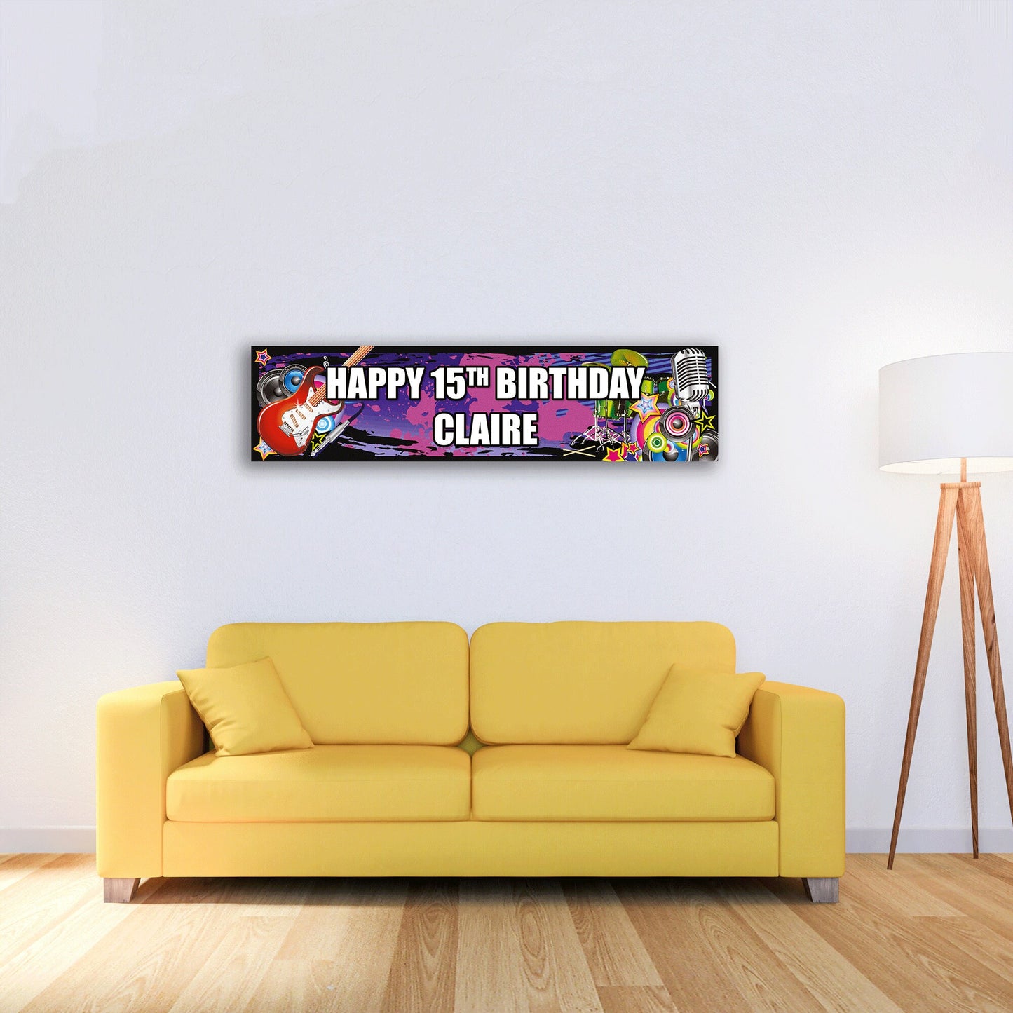 Personalised Banner - Rock Star - Paper or Vinyl