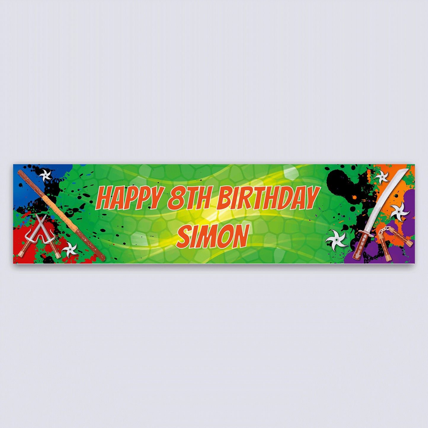 Personalised Banner - Turtles - Paper or Vinyl