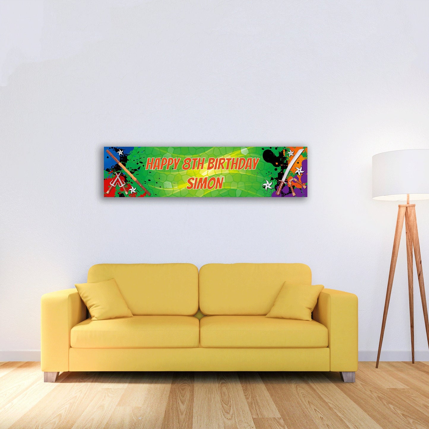 Personalised Banner - Turtles - Paper or Vinyl