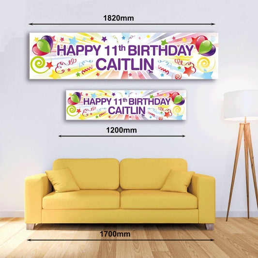 Personalised Banner - Starburst Design - Paper or Vinyl