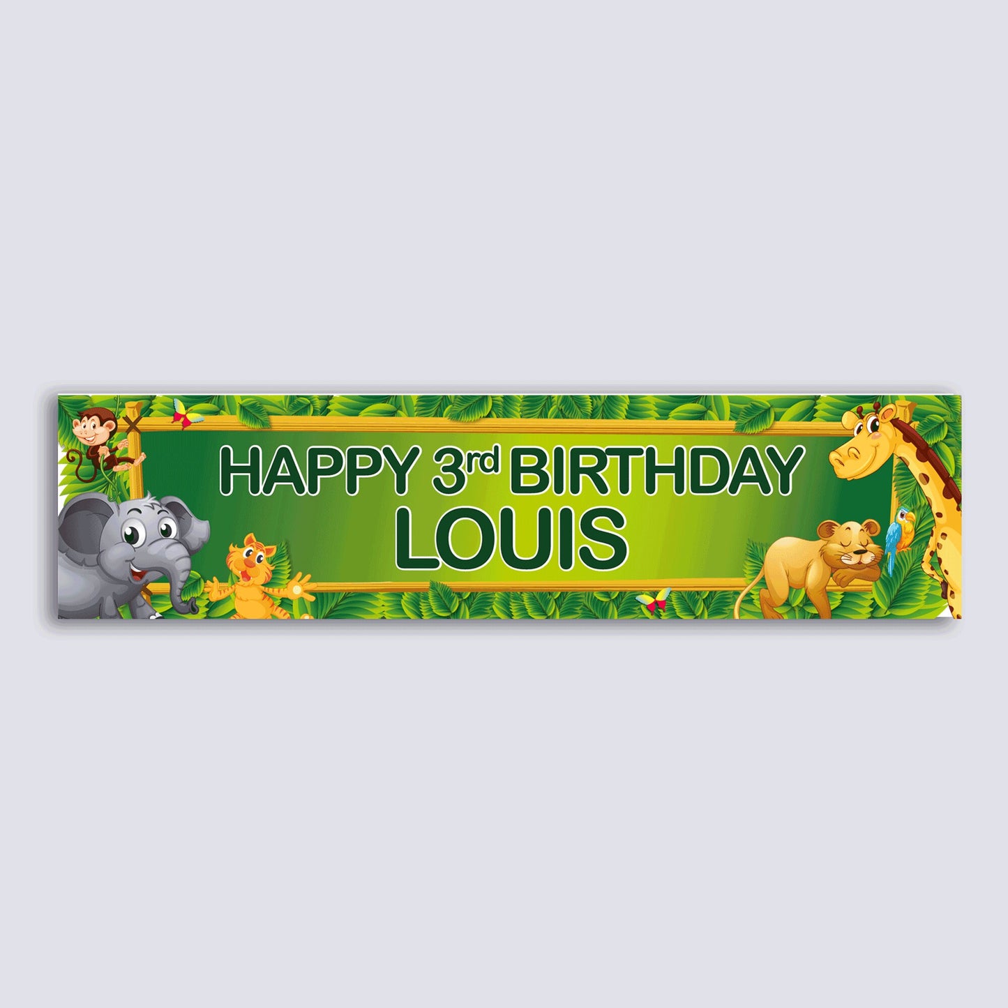 Personalised Banner - Jungle - Paper or Vinyl