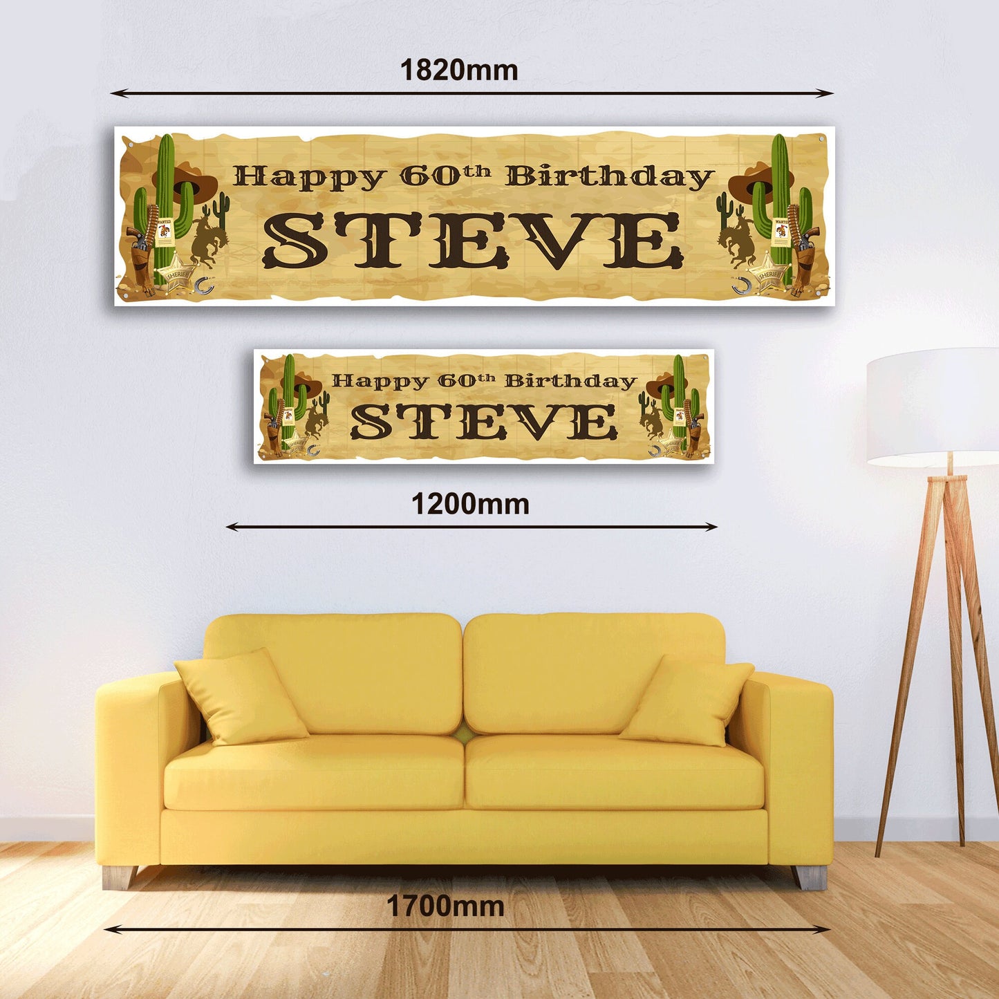 Personalised Banner - Wild West - Paper or Vinyl