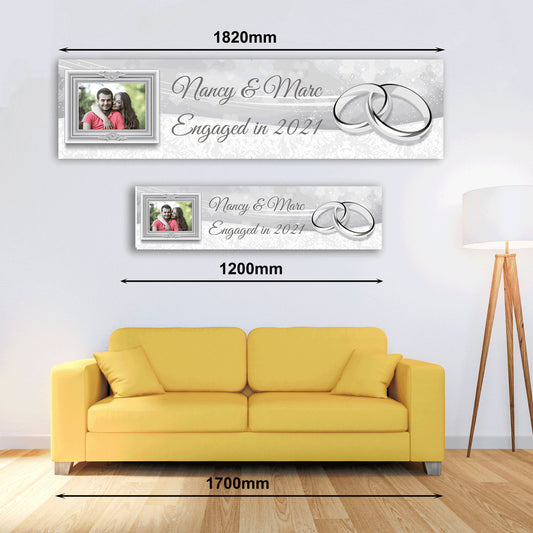 Personalised Banner - Wedding/Engagement Banner with Photo