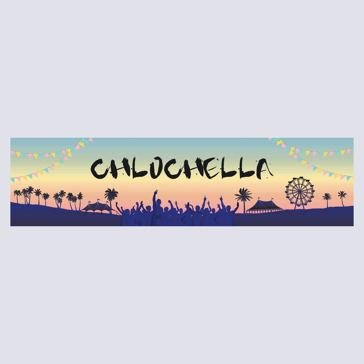 Personalised Festival Pastel Banner - Paper or Vinyl