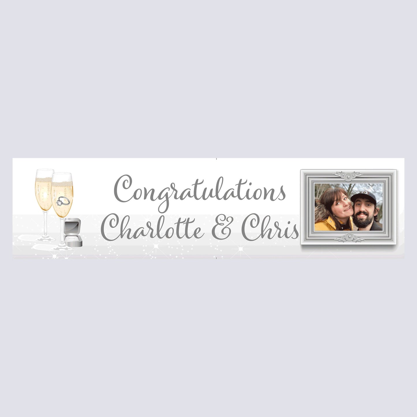 Personalised Banner - Engagement 2 Banner with Photo