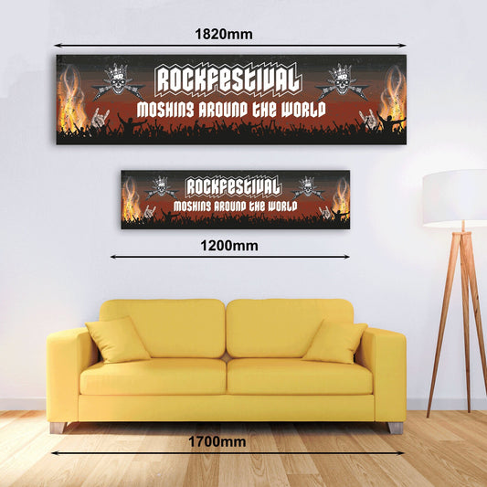 Personalised Rock Festival Banner - Paper or Vinyl