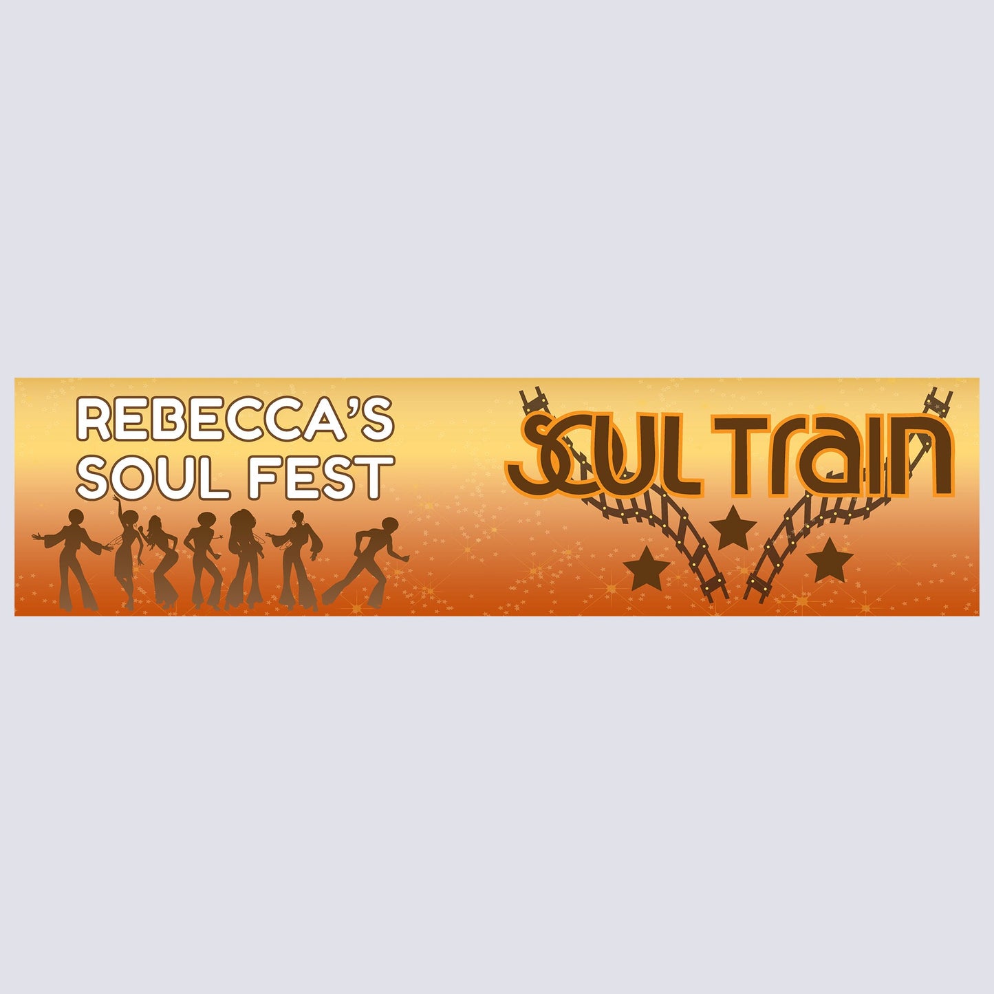 Personalised Banner - Soul Train - Paper or Vinyl, Soul Music Banner