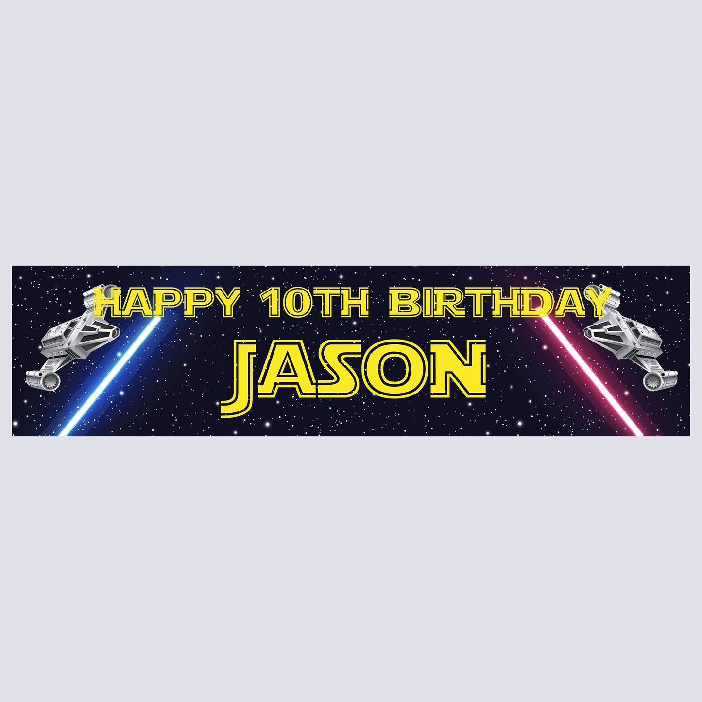 Personalised Banner - Space Banner, Star Wars Banner, Space Decoration