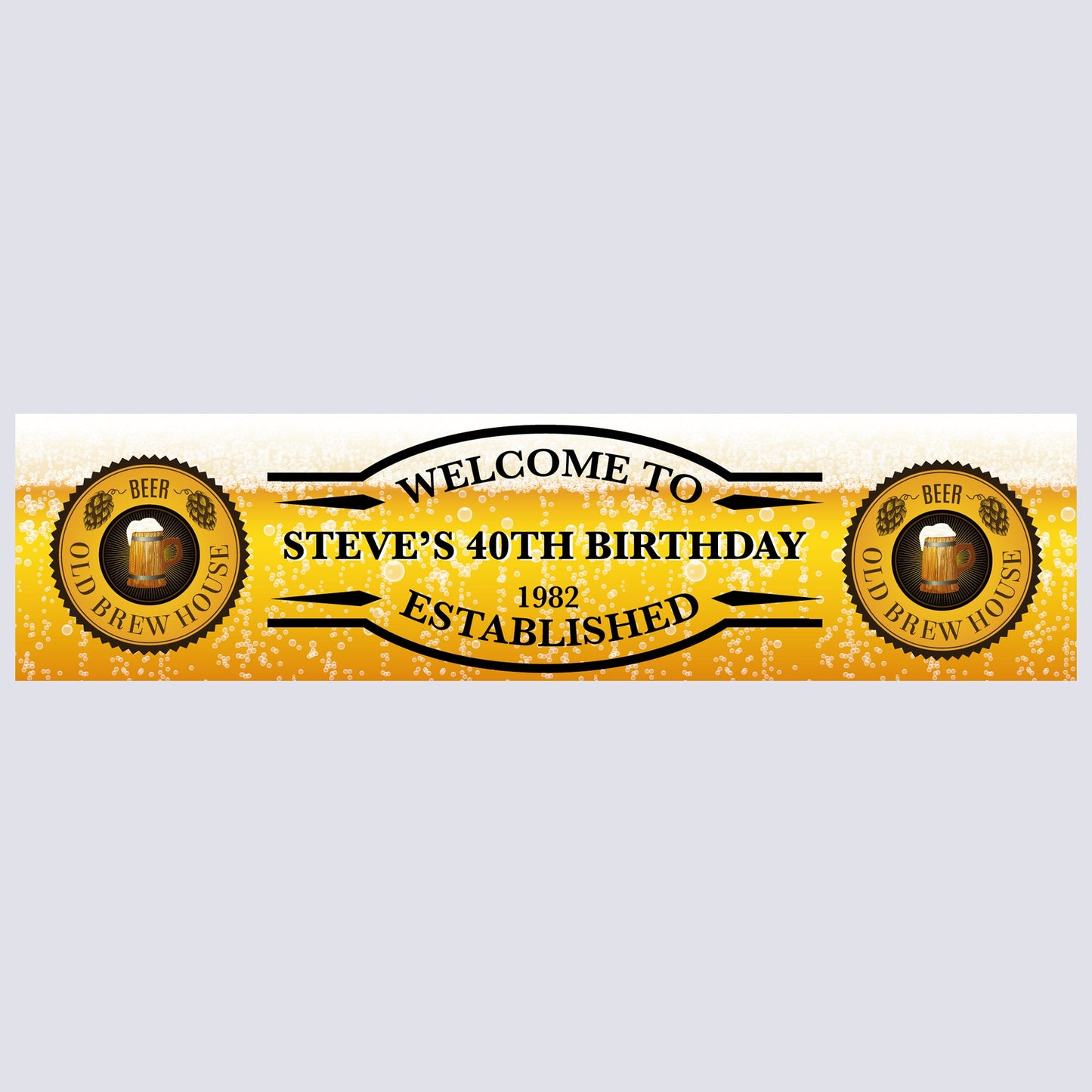 Personalised Beer Festival Banner with Photo - Paper or Vinyl