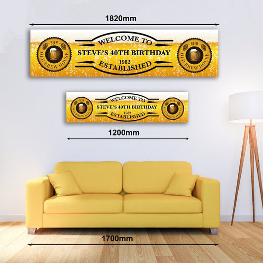 Personalised Beer Festival Banner with Photo - Paper or Vinyl