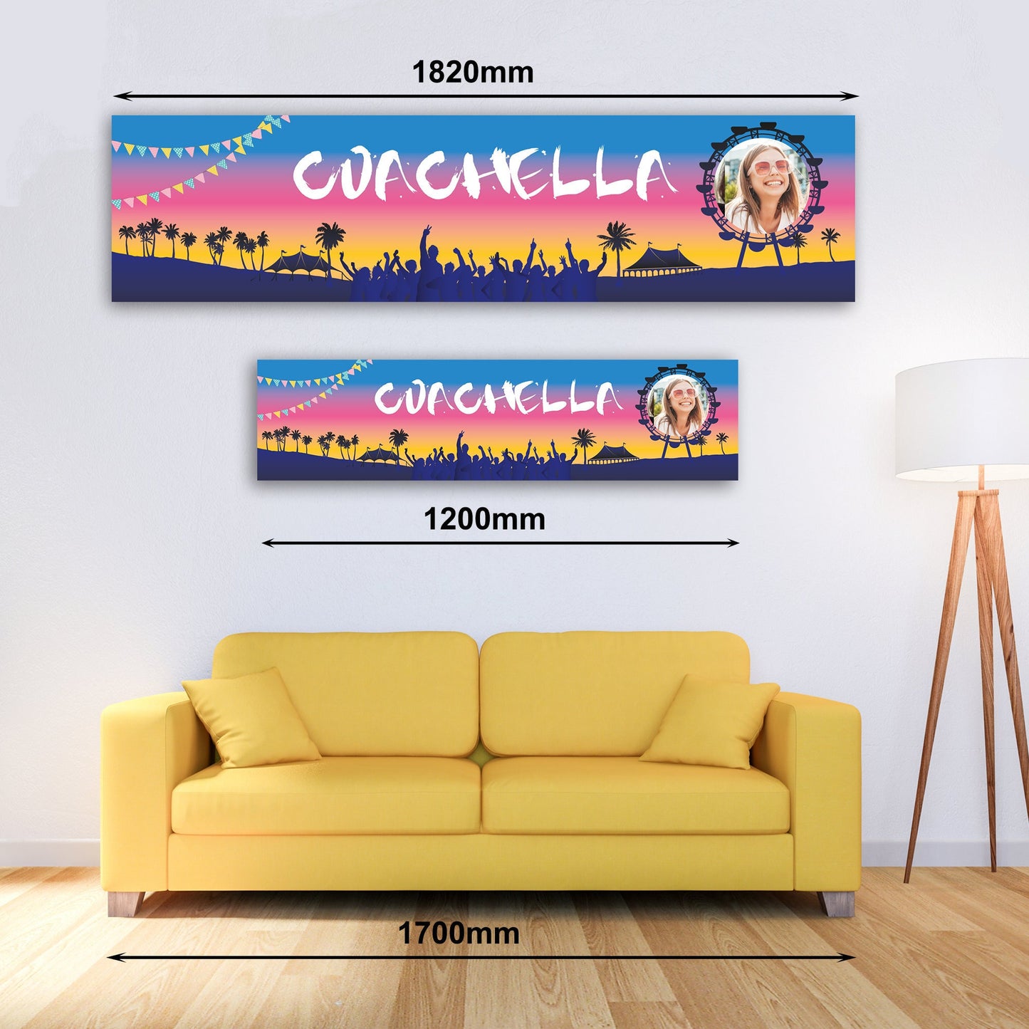 Personalised Festival Banner with Photo  Paper or Vinyl, Music Festival Decorations, Music Festival Banner, Music Festival Waterproof Banner