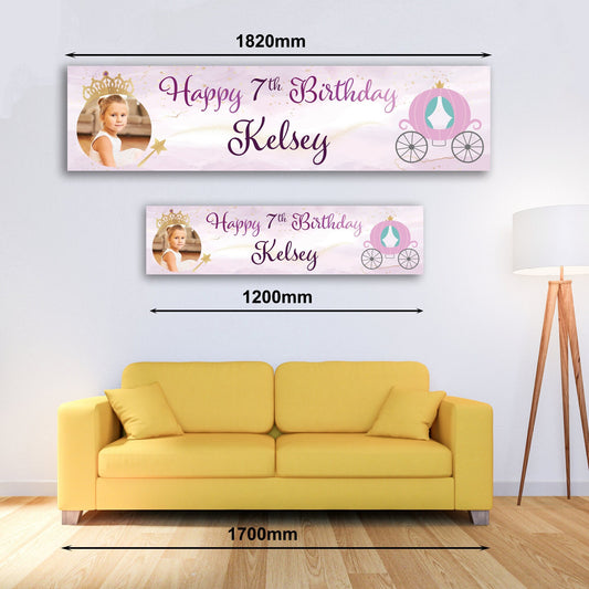 Personalised Banner - Princess Banner with Photo Personalised Princess Banner