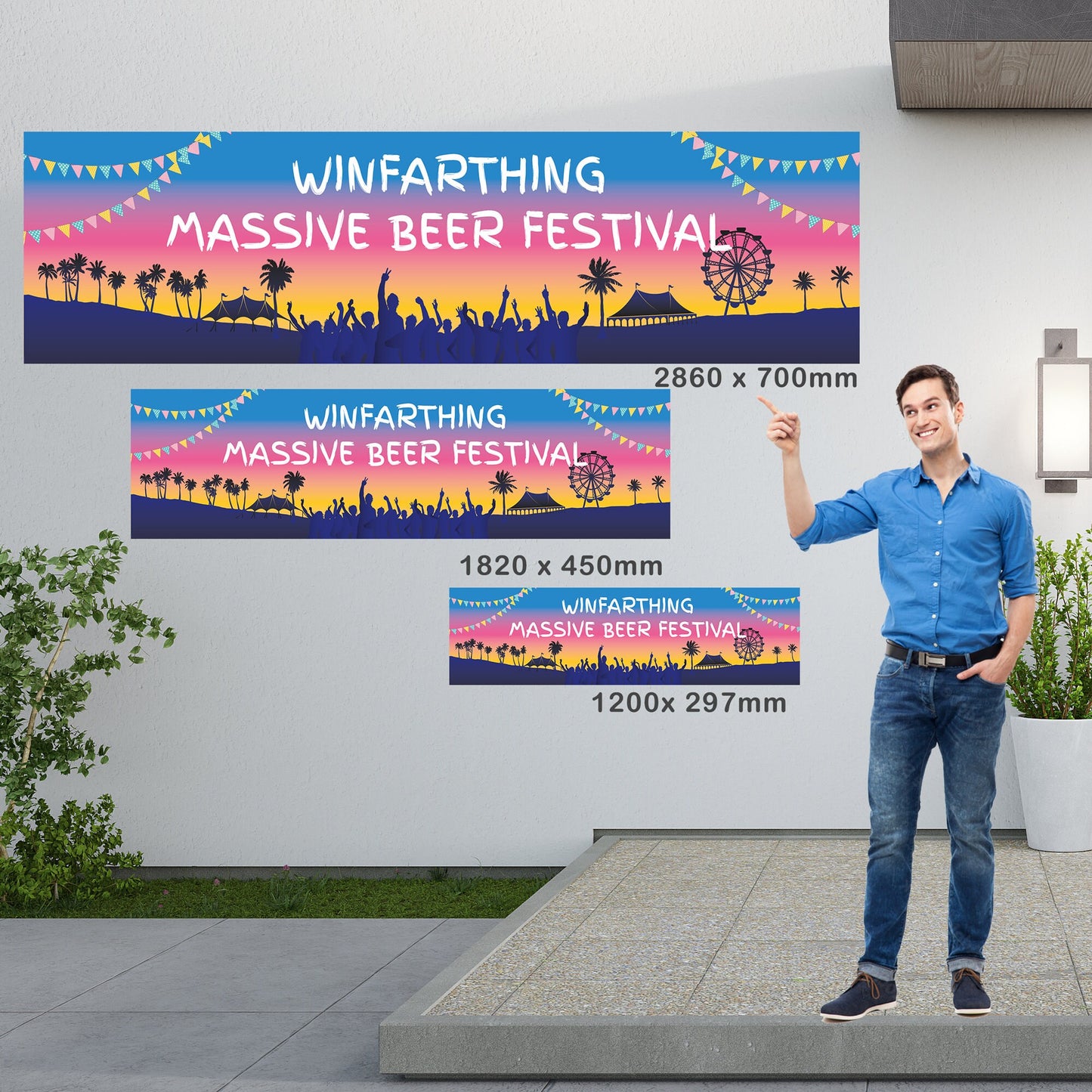 Personalised Beer Festival Banner with Photo - Paper or Vinyl