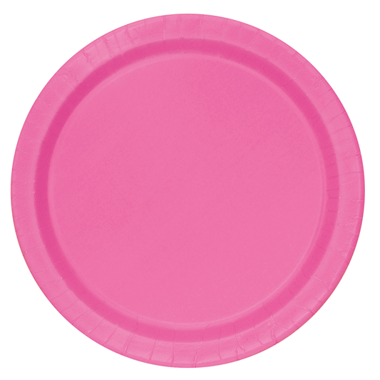 Hot Pink Plates (Pk 16)