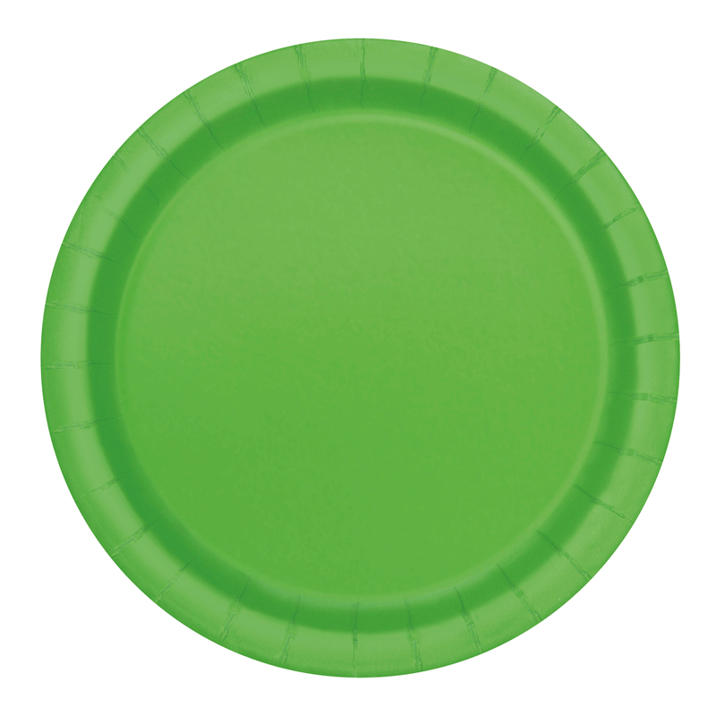 Lime Green Plates (Pk 16)