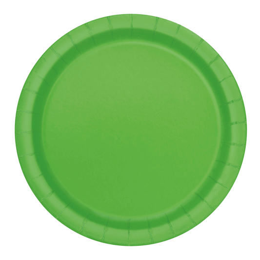 Lime Green Plates (Pk 16)