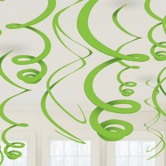 Green Decorative Swirls (Pk 12)