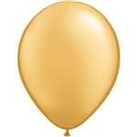 Latex Balloons 6 Pack Metallic Gold