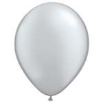 Latex Balloons 6 Pack Metallic Silver