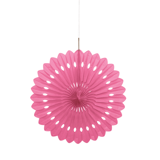 Hot Pink Decorative Fan 16"