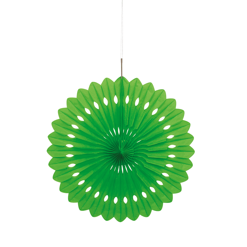 Lime Green Decorative Fan 16"