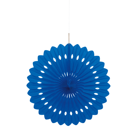 Royal Blue Decorative Fan 16"