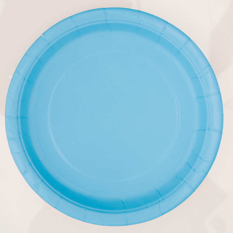 Powder Blue Plates (Pk 16)