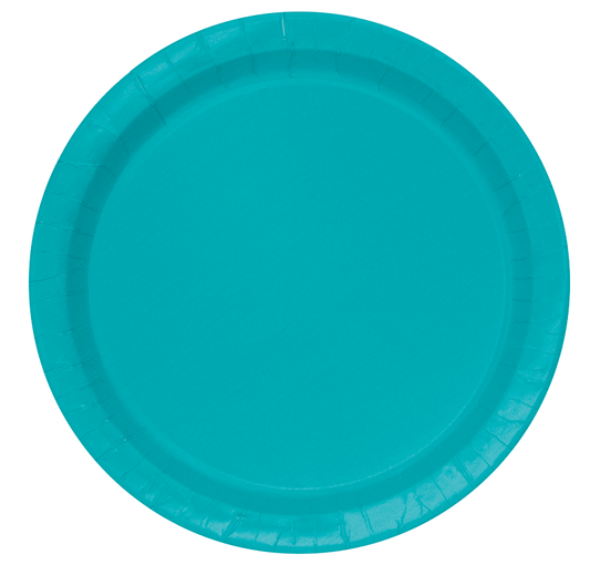 Terrific Teal Plates (Pk 16)