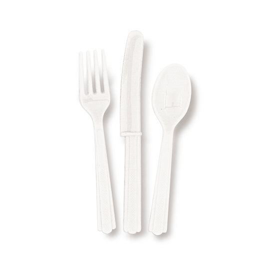 Plastic Cutlery Whte (Pk 18)