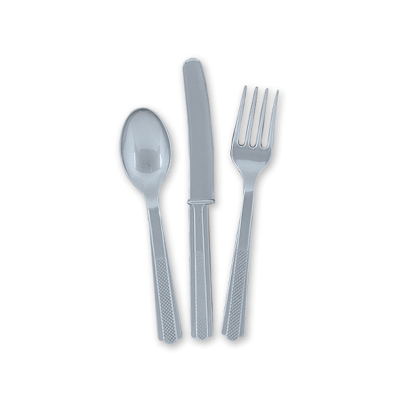 Plastic Cutlery Silver (Pk 18)