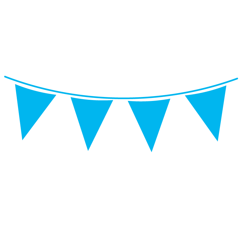 Light Blue Flag Banner