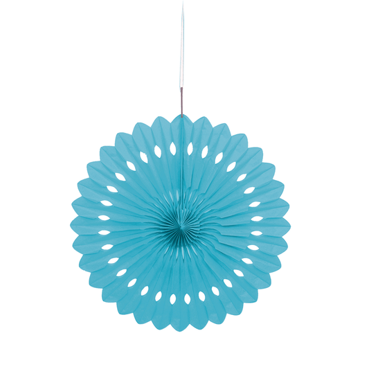 Light Blue Decorative Fan 16"