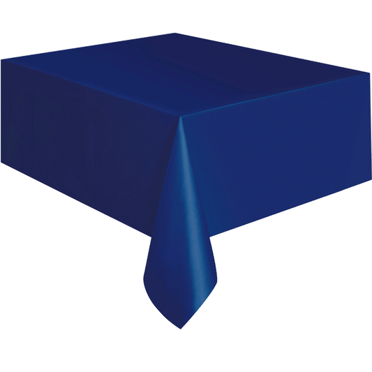 Navy Blue Plastic Tablecover