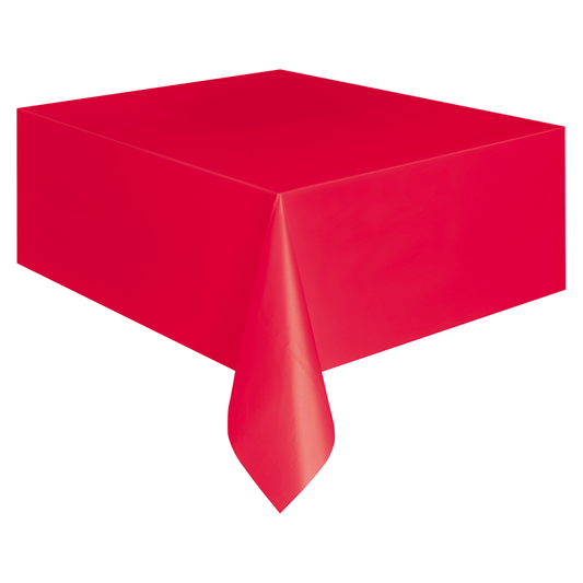 Red Plastic Tablecover