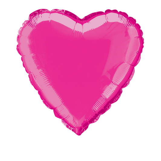 Hot Pink Heart Foil Balloon