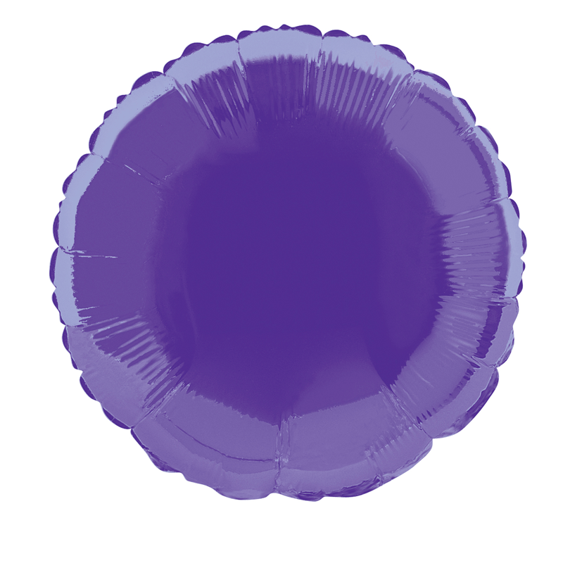 Purple Round Foil Balloon