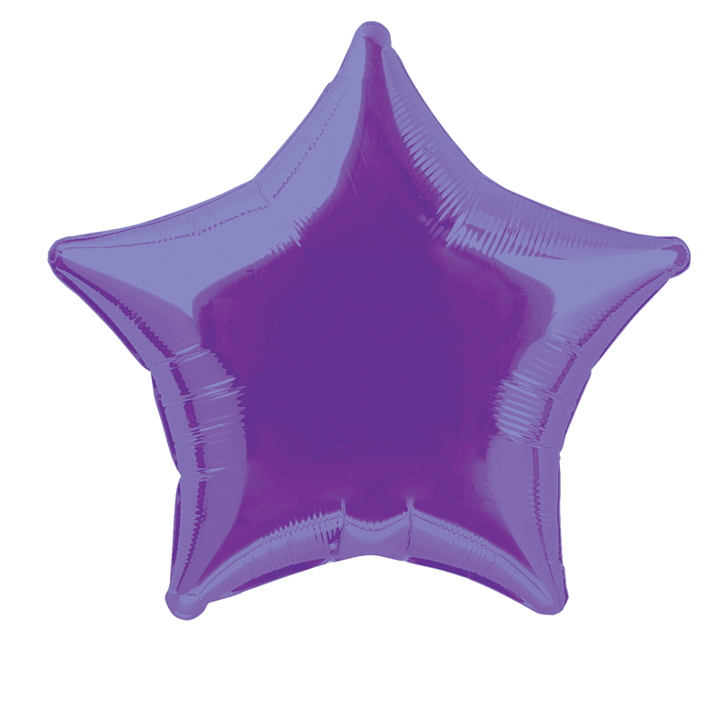 Deep Purple Star Foil Balloon